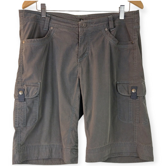 Kuhl SZ 12 Women's Free Range Army Green 11" Cargo Shorts - Picture 3 of 7